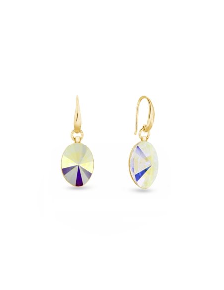 Boucles d'Oreilles Oval Gold Aurora Borealis