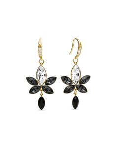 Boucles d'Oreilles Lotus Gold Silver Night