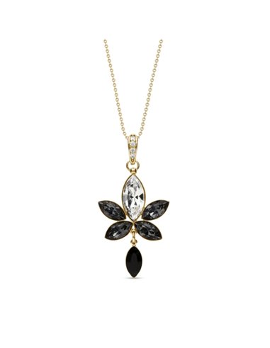 Collier Lotus Gold Silver Night