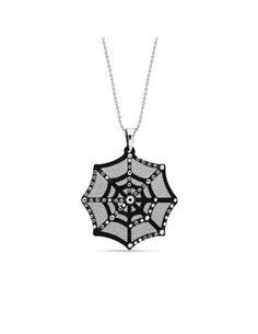 Collier Spider’s Web Black Crystal