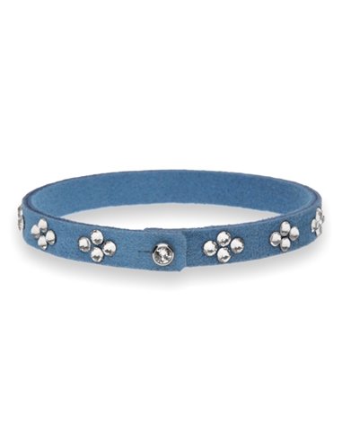 Karo Tennis Bracelet Blue Crystal
