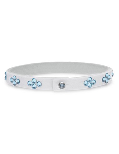 Bracelet Karo Tennis White Aquamarine