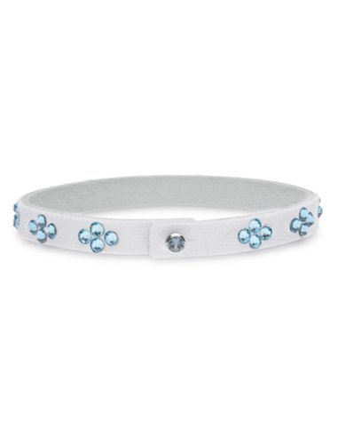 Karo Tennis Bracelet White Aquamarine