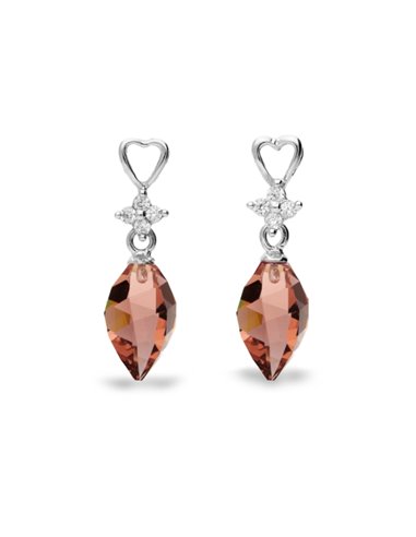 Twisted Drop Earrings Blush Rose