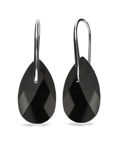 Classic Drop Earrings Jet