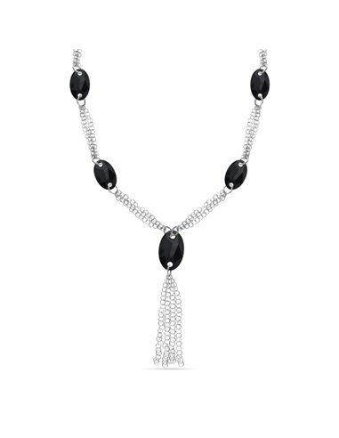 Long Story Necklace Jet