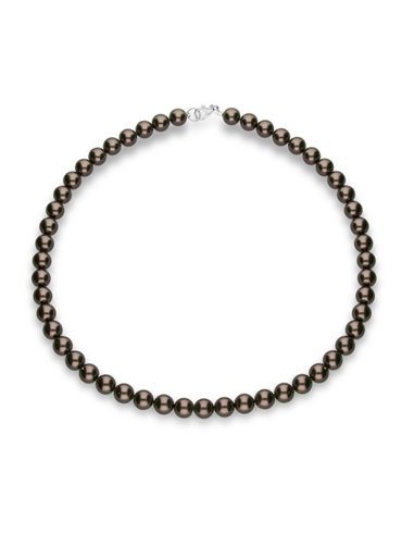 Collier Simple Pearls Bronze