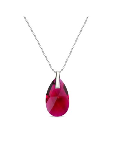 Classic Drop Necklace Ruby