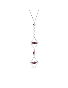 Geometric Glow Necklace Amethyst