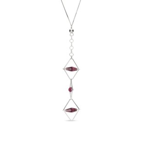 Geometric Glow Necklace Amethyst