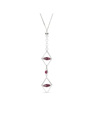 Geometric Glow Necklace Amethyst