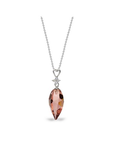 Collier Twisted Drop Blush Rose