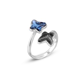 Butterfly Ring Silver Night