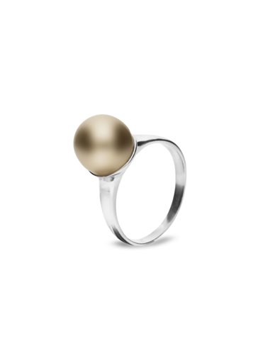 Single Pearl Ring Bronze