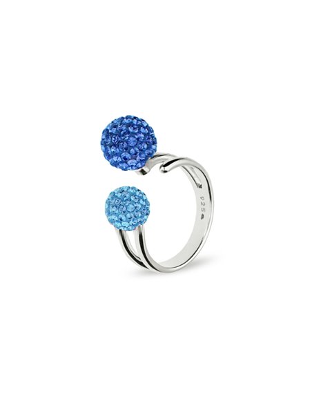 Paveball Ring Aquamarine Sapphire