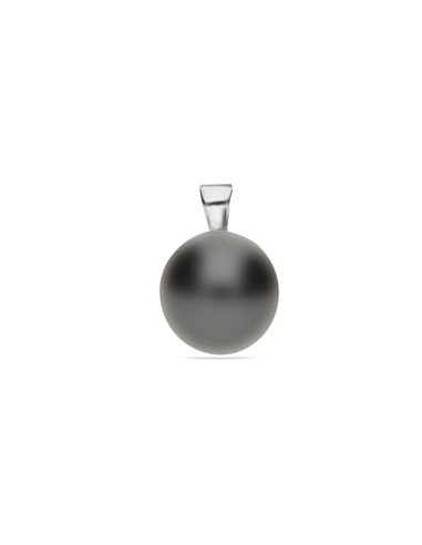 Pendentif Single Pearl Big Dark Grey