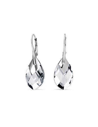 Boucles d'Oreilles Silver Drop Crystal