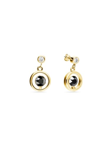 Boucles d'Oreilles Punct Gold Jet