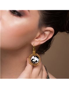 Boucles d'Oreilles Ajour Gold Crystal 2