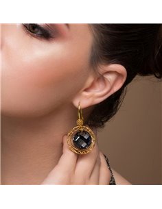 Ajour Earrings Gold Silver Night 2