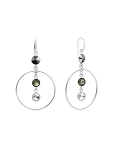 Circlet Earrings Jet Hematite