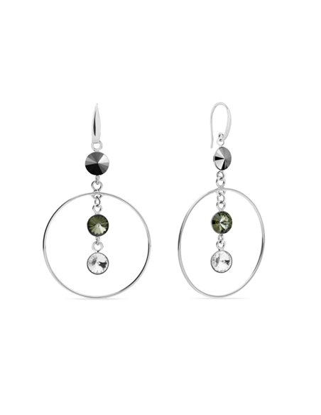 Boucles d'Oreilles Circlet Jet Hematite