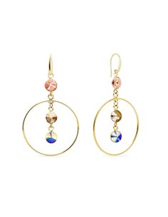 Circlet Earrings Gold Light Peach