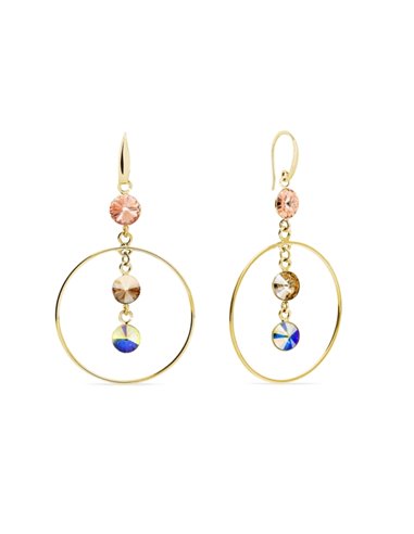 Circlet Earrings Gold Light Peach