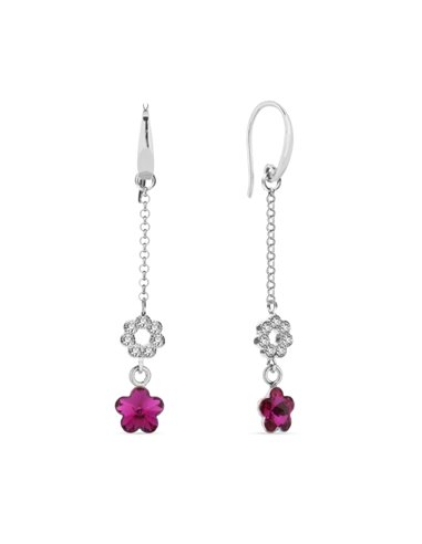 Flores Earrings Fuchsia