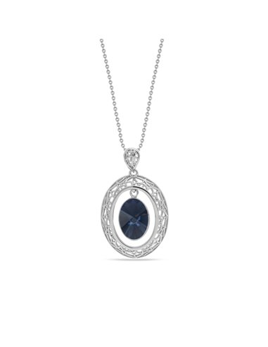 Ajour Oval Necklace Grapphite