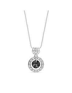 Circle Ajour Necklace Silver Night