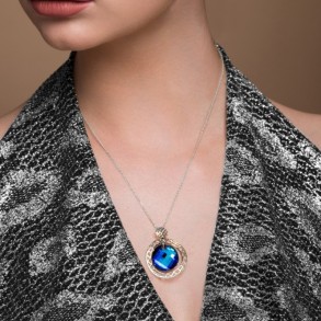 Ajour Necklace Bermuda Blue 2