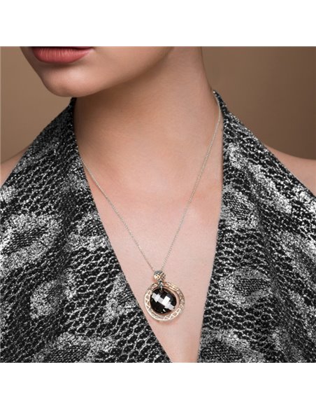 Ajour Necklace Silver Night