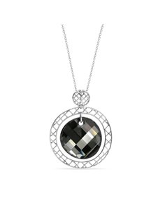 Ajour Grande Necklace Silver Night