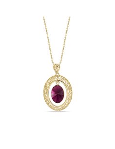 Collier Ajour Oval Gold Amethyst