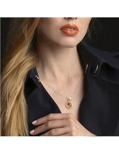 Collier Ajour Circle Gold Topaz 2