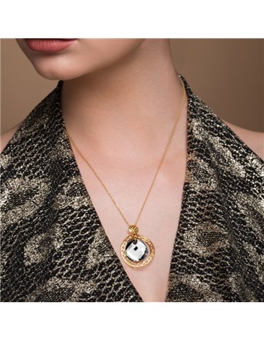 Naszyjnik Ajour Gold Crystal