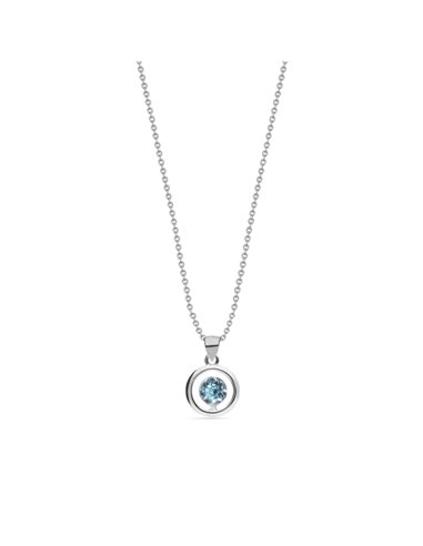 Collier Punct Aquamarine