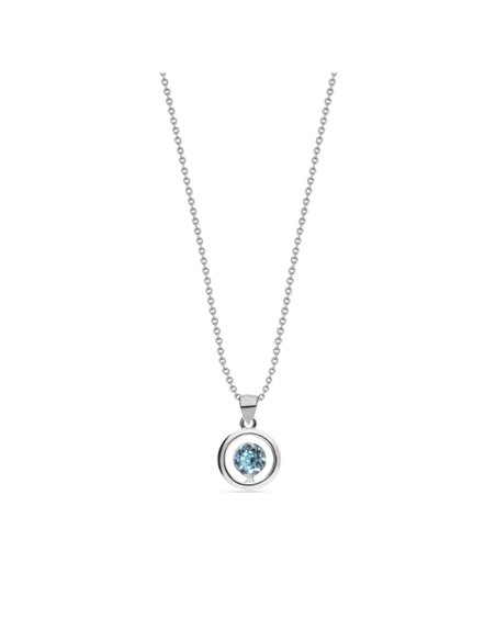 Collier Punct Aquamarine