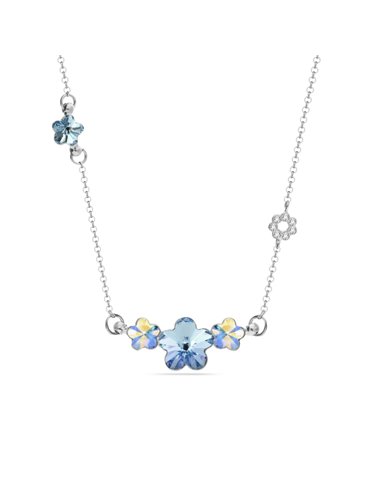 Collier Flores Aquamarine