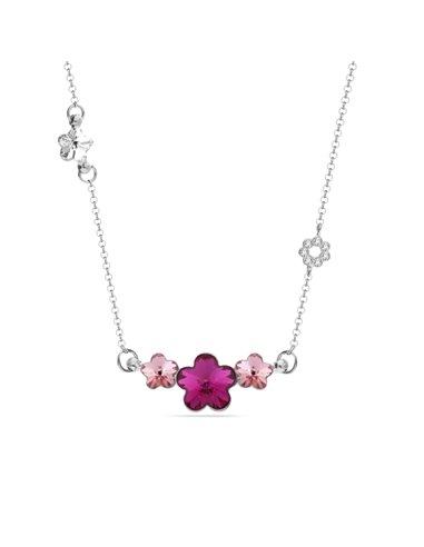 Flores Necklace Fuchsia