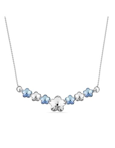 Bouquet Necklace Crystal Aquamarine