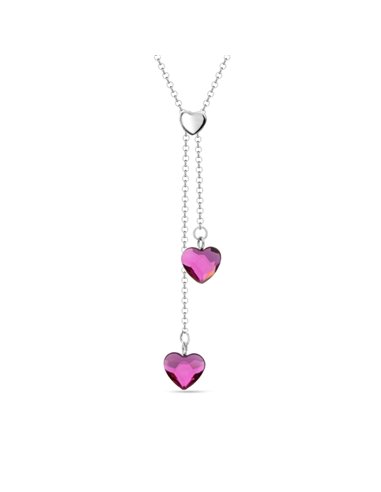 Coeur Necklace Fuchsia
