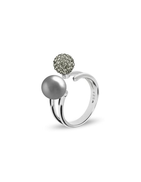 Pearl Ring Dark Grey