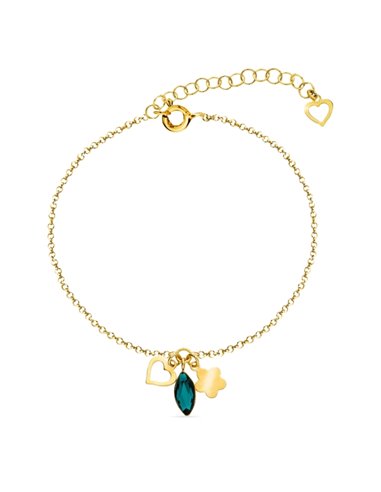 Serenity Bracelet Emerald Gold