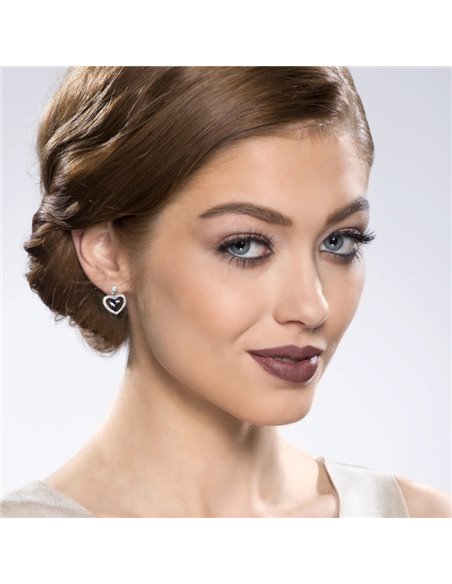 Boucles d'Oreilles Amour Denim Blue