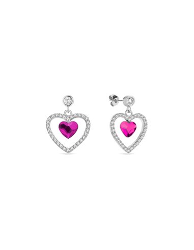 Boucles d'Oreilles Amour Fuchsia