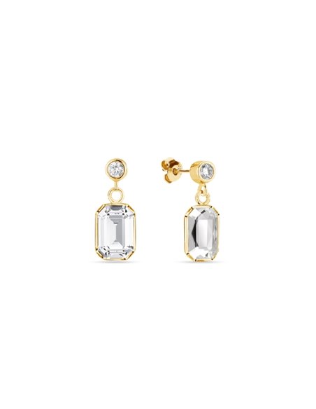 Boucles d'Oreilles Royal Crystal Gold