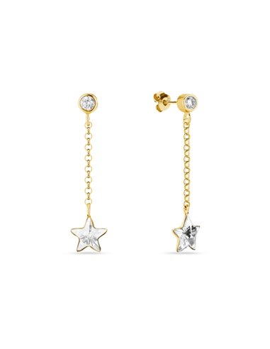 Astral Earrings Crystal Gold