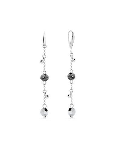 Boucles d'Oreilles Aura Silver Night